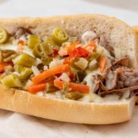 Italian Beef W/ Fries · Italian Beef dipped in our famous beef au jus.  Includes Fries