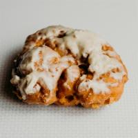 Apple Fritter · Made from apples, mostly apples. Whiskey glaze on top of yeast raised dough mixed with our a...