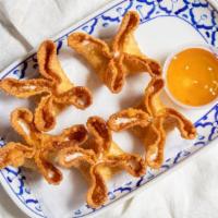 Crab Rangoon · Crab meat, onion and cheese inside wonton skin, fried to perfection, served with plum sauce....