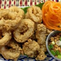 Crispy Squid · Deliciously fried calamari, served with homemade plum sauce.
