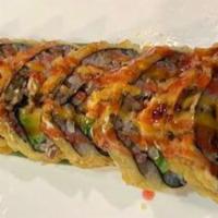 Honey Roll(Fried) · Kani, salmon, avocado, cream cheese, deep fried roll, special sauce.