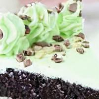 Ricky'S Mint Chocolate Cake · Chocolate mint cake layered cake, covered with double chocolate frosting.