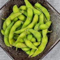 Edamame · Vegetarian. boiled soy bean in the pod, drizzle with salt