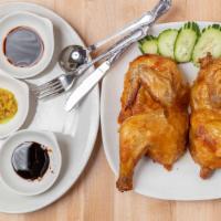 Roasted Hainanese Chicken - Whole Chicken · Roasted chicken rice is a favorite among the locals in Malaysia and Singapore. The meat is j...
