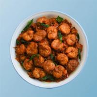 Chilli Shrimp Ching'S · Shrimp marinated with ginger, garlic, chilies, batter fried and wok tossed with Indo Chinese...