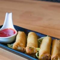 Thai Spring Rolls · 4 mini deep fried vegetable spring rolls