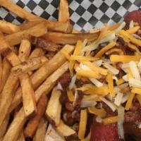 Last Chance Dog · Quarter Pound all-beef hot dog wrapped in Bacon and deep fried. Make it a chili cheese dog. ...