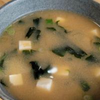 Miso Soup · Soy bean broth with seaweed and tofu choice of spicy or regular.