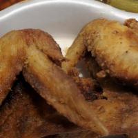 Fried Chicken · Four wings with 2 sides