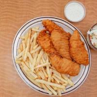 Chicken Fingers · Chicken tenderloins served with your choice of dipping sauce.