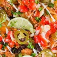 Loaded Chesa Nachos · Build your own nachos. Basic Nacho comes with shredded lettuce and pico de galo. Add extras ...