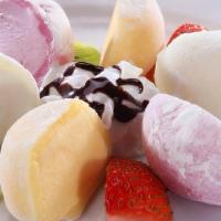 Mochi Ice Cream 1Pc · Choice of green tea, mango, red bean, strawberry,vanilla.chocolat