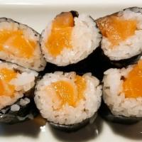 Salmon Roll · Consuming raw fish may increase the risk of foodborne illness.