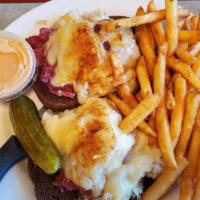 The Oxford Reuben Wrap · Kosher style corned beef with swiss cheese and sauerkraut.