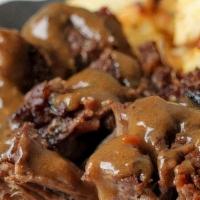 Pot Roast · Italian beef sliced into strips, topped with a yum gravy, it's tender, juicy, and it goes su...