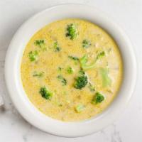 Cream Of Broccoli - Bowl, Solo · Rich, creamy, and made with fresh broccoli, the perfect choice for any soup lover.