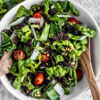 Mini Garden Salad - With Entree · Mini House Garden salad with romaine lettuce, red onions, tomatoes, cucumbers, and your choi...