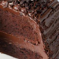 Chocolate Mouse Cake · Slice of yummy chocolate mouse cake.