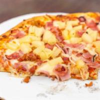 Hawaiian Pizza (Large) · Ham, pineapple, bacon.