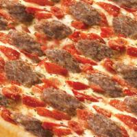 Original Chicago Pizza Large · A sauceless pizza that includes Italian sausage, diced tomatoes and our quatro cheese blend....