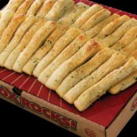 Party Size Sticks · 28 per order. 110 cal each. Included with each order: 3 pizza sauce dipping cups (70 cal.), ...