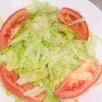 (6) Simple Salad · (GFF) Lettuce, Onion, Tomato, Mozzarella Cheese, Italian Dressing and Sauce