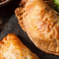(11) 2 Empanadas + Side · 2 Empanada Combo and your choice of side and sauce. . You can choice:. .Beef . .Chicken . .V...