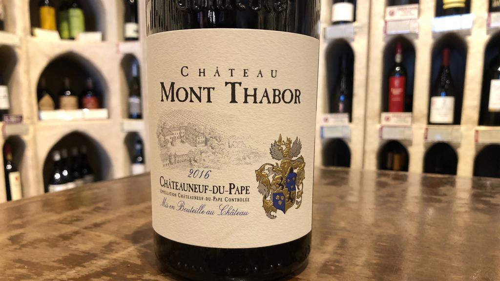 Chateau Mont Thabor, Châteauneuf-Du-Pape · Full-bodied, rich and tannic. Chateauneuf Du Pale is dark and plummy, with plenty of ripeness, weight and extraction. 
750ml
