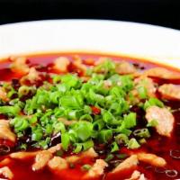Boiled Lamb In Spicy Chili Sauce · 水煮羊