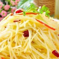 Sour And Spicy Shredded Potato 酸辣土豆丝 · Potato pieces wok-tossed with hot & sour sauce