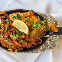 Golden Pompano (Whole) · Served with Rice