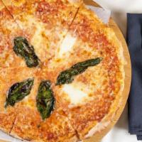 Margherita Pizza Vpn · Buffalo Mozzarella, San Marzano Tomato, Basil, Extra Virgin Olive Oil.
