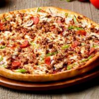 The Supreme Pizza · Pepperoni, Sausage, Green Peppers, Onions, Mushrooms, and Cheese