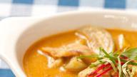 Panang Curry · Special hot fried yellow curry with your choice of meat, coconut milk, onions, carrots, gree...