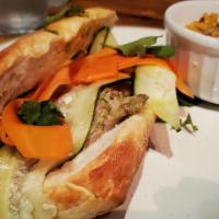  Bahn Mi · Meat format changes daily. Call or check website menu for more info. Topped with miso srirac...