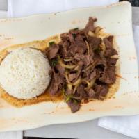 Bulgogi · Most popular. Marinated beef stir-fried with garlic and scallions. Served with kimchi.