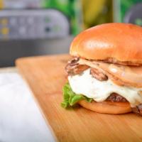 E.O. Burger · Swiss cheese, lettuce, tomatoes, grilled onions, grilled mushroom, mayo, and the C.E.O sauce...