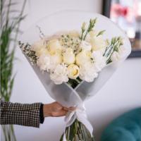 Simple Wrapped White Bouquet · DESIGNED TO DELIGHT
Create the perfect arrangement with 24 different rose colors and over 35...