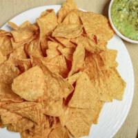 Chips & Guacamole · Made with fresh avocados, tomatoes, onions and cilantro, but it can be made to order. Feel f...
