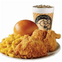 Golden Fried Chicken · 2 Piece (Thigh & Wing) . 3 Piece (Leg, Thigh & Wing). With choice of a side, yeast roll, 30 ...