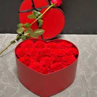 Large Heart Red Roses · Size 6 in H x 12 in W 
Fresh Beautiful Red Roses with design the sweetness heart box.