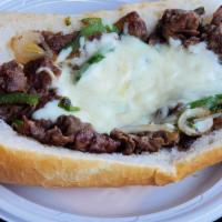 Steak Philly · Your choice diced and grilled w/ green peppers, onions, & melted mozzarella cheese on
French...