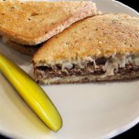 Patty Melt · 14 lb.100% pure beef,charbroiled w/ grill onions and swiss cheese on Rye bread