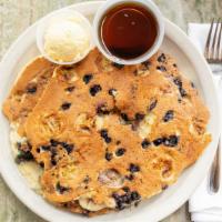 Buttermilk Pancakes · Add banana blueberries chocolate chips granola or pecans for an extra charge.