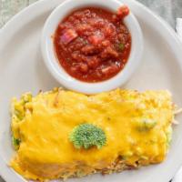 Earth Breakfast · Scrambled eggs, onion, hashbrowns and topped with cheddar cheese. Add extra ingredients for ...
