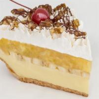 Banana Split · Our vanilla pastry cream with freshly sliced bananas and sweet crushed pineapple, topped wit...
