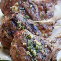 Lamb Chops Entree · Lamb chops marinated with special sauce; grilled to order.
