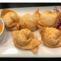 2  Crab Rangoon · Cream cheese with crab meat, onion, Served with sweet sour sauce.