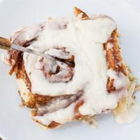 Colossal Cinnamon Roll · Giant cinnamon roll with cream cheese frosting.