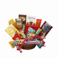 Chocolate Lovers' Basket Gift Basket (Shown As Deluxe) · This is a candy lover's dream! Full to the brim with sugar, spice, and everything nice, the ...